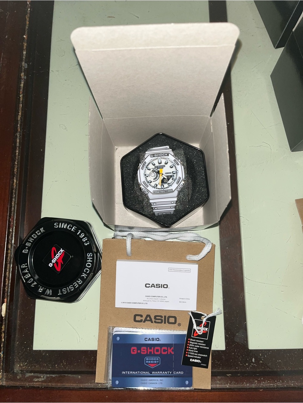 Casio G-Shock White and black and yellow Analogue-Digital Watch